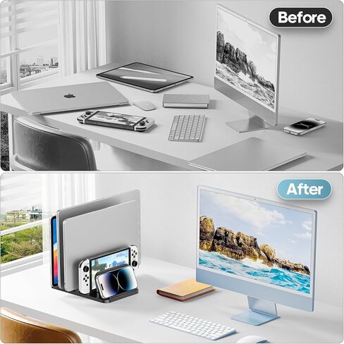 KDD 6 in 1 Desk Pad and Organizer Set and 4-Slot Vertical Laptop Stand in Saudi Arabia