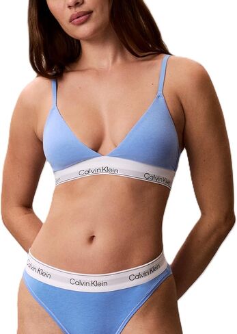 Calvin Klein Womens Icon Cotton Modal Lightly Lined Triangle Bralette in Kuwait