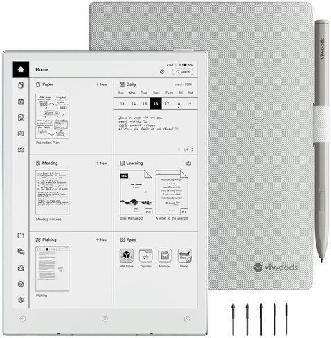 حزمة مطورة مع AiPaper وStylus Pro و5 Nibs، وجهاز لوحي Carta 1300 AI E Ink، ودفتر ملاحظات إلكتروني مقاس 10.65 بوصة 300 نقطة في البوصة مع قلم، رفيع للغاية 4.5 مم، وخفيف الوزن 370 جم، وجهاز تدوين الملاحظات بسعة 128 جيجابايت in Kuwait