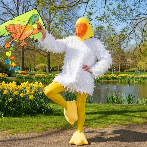 Liitrsh 3 Pcs Winter Duck Costume Accessories Set Funny Duck Mask Feet Slippers Shoes Socks for Carnival Men Women Cosplay in Saudi Arabia