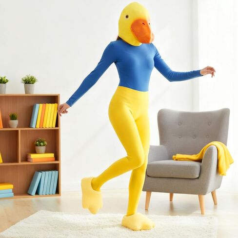 Liitrsh 3 Pcs Winter Duck Costume Accessories Set Funny Duck Mask Feet Slippers Shoes Socks for Carnival Men Women Cosplay in Saudi Arabia