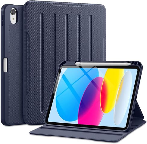 Akkerds for iPad (A16) 11th Generation Case 11 Inch 2025, for iPad 10th Generation Case 10.9 Inch 2022 with Pencil Holder, Multiple Angles Stand Cover, Shockproof TPU Back, Auto Sleep/Wake, Black in Saudi Arabia