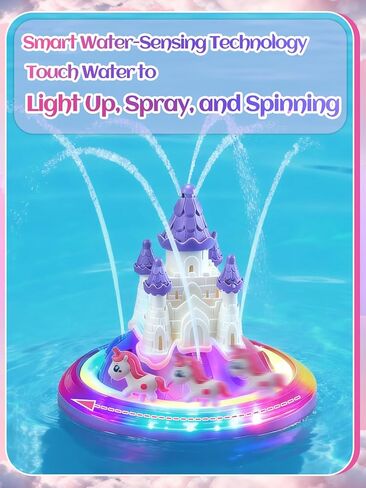Light up Baby Bath Toys Birthday Gifts- LED Color-Changing Lights & Automatic Water Spray, Fun Bathtub Water Toys for Kids Ages 1-3 Toddlers, Purple in Saudi Arabia