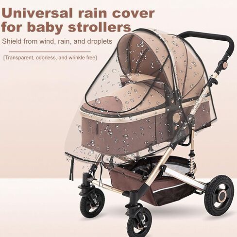 Universal Stroller Rain Cover, Waterproof Windproof Dustproof Protection in Saudi Arabia