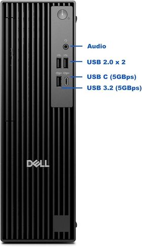 Dell Pro Slim QCS1250 SFF Desktop, Intel Ultra 5-235 (Beats i7-14700), 32GB DDR5, 1TB NVMe SSD, Nvidia Quadro P1000 4GB, WiFi 6E, BT, USB-C, DP/HDMI, Windows 11 Pro, Business Computer – Black in Saudi Arabia