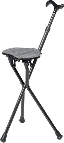 Folding Cane Seat, Carbon Fiber Walking Stick with Chair, Portable, Compact Foldable Cane and Chair Combination with Carry Case in Saudi Arabia