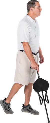 Folding Cane Seat, Carbon Fiber Walking Stick with Chair, Portable, Compact Foldable Cane and Chair Combination with Carry Case in Saudi Arabia