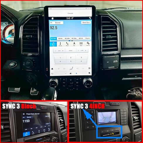 F150 2015-2021 8GB أسود 14.4 بوصة أندرويد 13 راديو السيارة لفورد F150 2015-2021 F250 F350 F450 2017-2021 ترقية ستيريو T نمط داش IPS شاشة تعمل باللمس أندرويد السيارات لتحديد المواقع والملاحة الوسائط المتعددة in Saudi Arabia