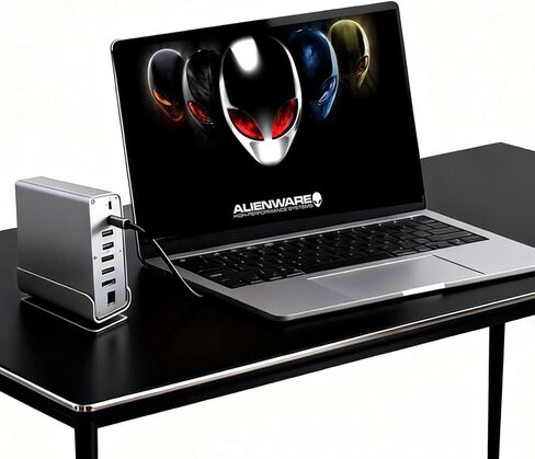 قاعدة إرساء لأجهزة Dell Alienware m17 m16 m15 x17 x16 x15 x14 Area-51m 16 Aurora Gaming Laptop، 15 في 1 USB C مع قاعدة دوارة 360 درجة، 2*4K HDMI و1*DP، نقل منفذ USB 10 جيجابت في الثانية، RJ45، صوت، SD/TF in Saudi Arabia