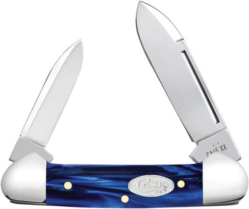 Case XX سكين جيب BABY BUTTERBEAN BLUE PEARL KIRINITE رقم الصنف 23449-102132 SS - الطول مغلق: 2 3/4 بوصة in Kuwait