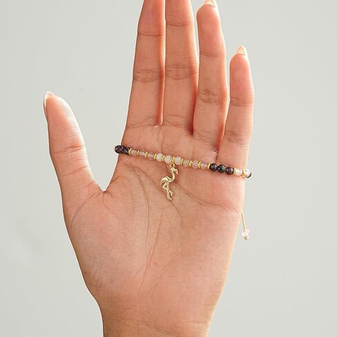 هدايا Glowave Dragonfly & Flamingo للنساء، سوار من الحجر الطبيعي، هدية صداقة ملهمة للصديق وزميل العمل والأم والأخت in Kuwait