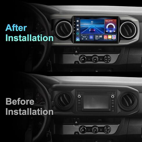 ستيريو سيارة 2+64G Android 14 Double Din لسيارة Toyota Tacoma 2016-2022 مع شاشة لمس 10.1 بوصة وراديو مدمج لاسلكي Carplay/Android Auto/GPS/Bluetooth/FM/AUX/عناصر التحكم في عجلة القيادة/كاميرا احتياطية in Kuwait