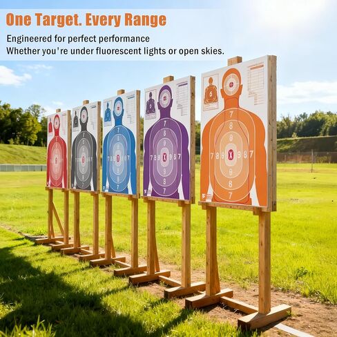 Shooting Range Targets Paper -B27E 23x35 Silhouette Practice Target - Indoor and Outdoor Use,Compatible with Pistol, Handguns,Pellet Guns,BB Guns,Rifle,Airsoft Guns Training in Saudi Arabia