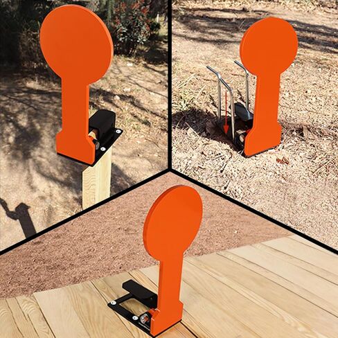 Highwild 3/8" AR500 6" Classic Popper Steel Shooting Target - Auto Reset, Orange in Saudi Arabia