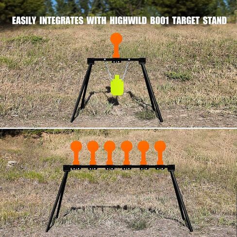 Highwild 3/8" AR500 6" Classic Popper Steel Shooting Target - Auto Reset, Orange in Saudi Arabia