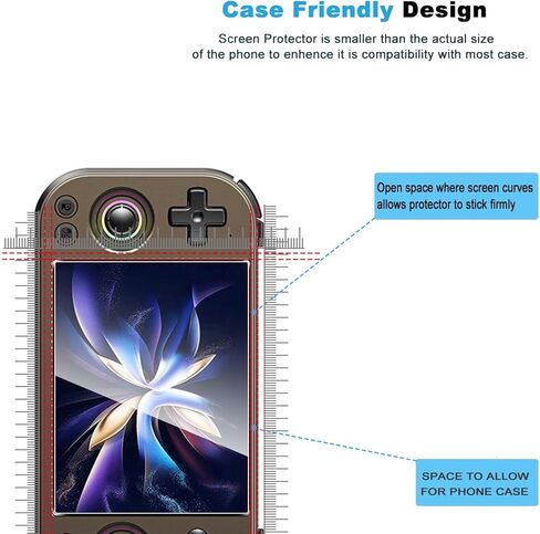 2 Pack Compatible with Anbernic RG477M Screen Protector,Full Coverage 9H Tempered Glass Film,HD Clear Scratch Resistant,Bubble-Free for Anbernic RG477M Retro Game Screen Protector in Kuwait