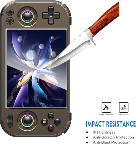 2 Pack Compatible with Anbernic RG477M Screen Protector,Full Coverage 9H Tempered Glass Film,HD Clear Scratch Resistant,Bubble-Free for Anbernic RG477M Retro Game Screen Protector in Kuwait