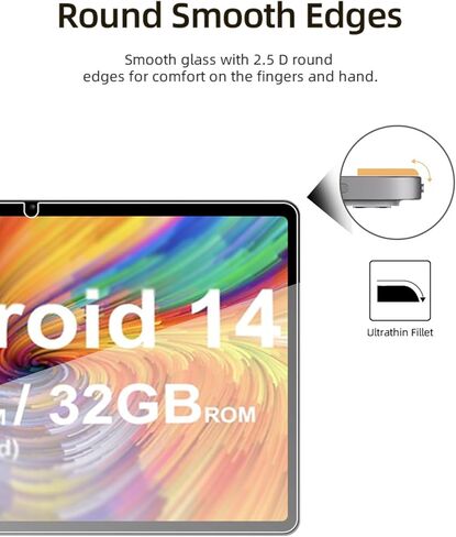 واقي شاشة لجهاز HOTTABLET Q8 PRO Tablet 7 بوصة Android 14.0، طبقة من الزجاج المقوى المقاوم للخدش عالي الدقة لجهاز HOTTABLET Q8 PRO للحماية من السقوط، حساس للمس، مضاد لبصمات الأصابع، عبوة واحدة. in Kuwait
