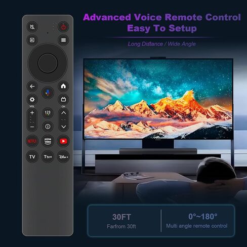 RC813A جهاز تحكم عن بعد صوتي بديل متوافق مع سلسلة TCL QM6K QM7K QD-Mini LED 4K UHD Google Smart TV 55QM7K 50QM6K 65QM7K 75QM7K 85QM7K 98QM7K 55QM6K 65QM6K 75QM6K 85QM6K 98QM6K 2025 in Saudi Arabia