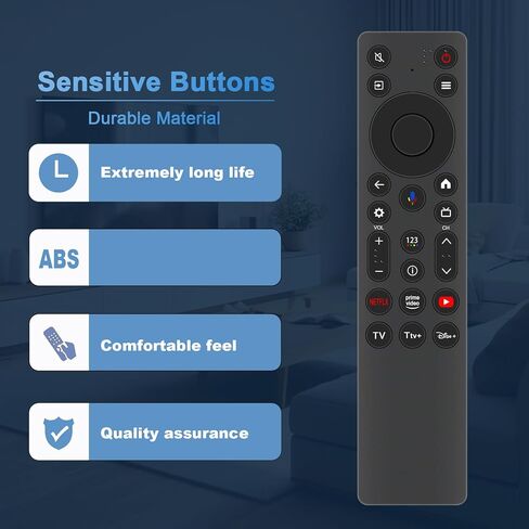 RC813A جهاز تحكم عن بعد صوتي بديل متوافق مع سلسلة TCL QM6K QM7K QD-Mini LED 4K UHD Google Smart TV 55QM7K 50QM6K 65QM7K 75QM7K 85QM7K 98QM7K 55QM6K 65QM6K 75QM6K 85QM6K 98QM6K 2025 in Saudi Arabia