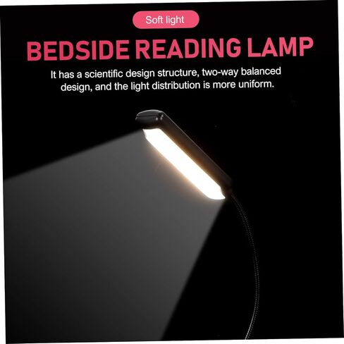 2pcs LED Reading Clip Lights, Eye Protection Bedside Book Lamps with Adjustable Brightness, USB Rechargeable Music Score and Night Clip Lights for Home and Travel in Saudi Arabia