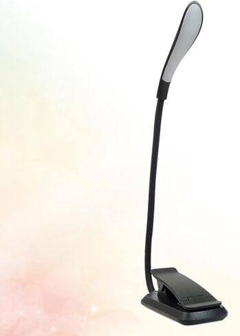 مصباح LED للقراءة بمشبك USB قابل لإعادة الشحن للعناية بالعين، مصباح قراءة مرن برقبة معقوفة للطلاب والسفر، أسود in Saudi Arabia
