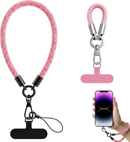 Phone Lanyard 2 Pack, 8mm Heavy Duty Wrist Strap for Cell Phone with 2 Reinforced Tether Tabs, Universal Tether Tab Wristlet for Women and Men, Compatible with Most Smartphone Cases in Kuwait