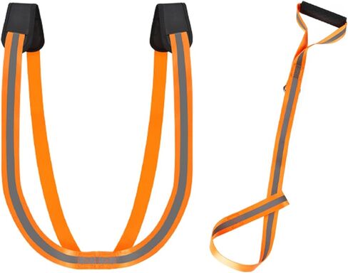 Deer Drag Harness Heavy Duty Orange Deer Drag Rope with Reflective Strip Soft Handle and Widened Shoulder Strap 400lb Capacity Deer Drag Set Perfect Men's Hunting Accessories and Gift for Hunters in Saudi Arabia