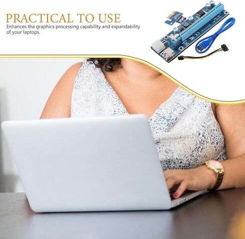 كابل محول بطاقة الرسومات لأجهزة الكمبيوتر المحمول Mini Pci-E إلى Pci-E X16 ملحق وحدة معالجة الرسومات الخارجية مع كابل USB لتحسين أداء الرسومات وقابلية التوسيع in Kuwait
