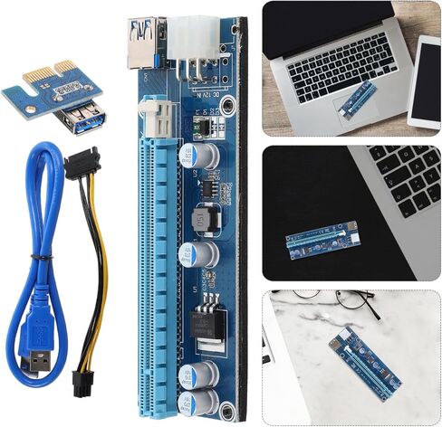 كابل محول بطاقة الرسومات لأجهزة الكمبيوتر المحمول Mini Pci-E إلى Pci-E X16 ملحق وحدة معالجة الرسومات الخارجية مع كابل USB لتحسين أداء الرسومات وقابلية التوسيع in Kuwait