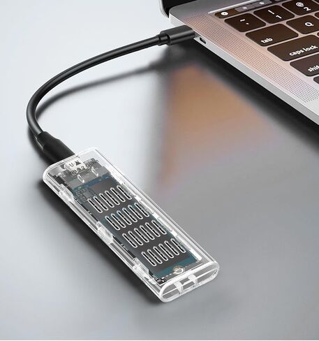 M.2 SATA SSD Enclosure Adapter,USB3.1 Gen1 5Gbps Type-C to SATA NGFF Based M.2 Solid State Drive Adapter Reader,Support B&M Key Clear in Saudi Arabia