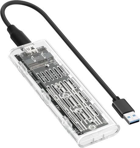 M.2 SATA SSD Enclosure Adapter,USB3.1 Gen1 5Gbps Type-C to SATA NGFF Based M.2 Solid State Drive Adapter Reader,Support B&M Key Clear in Saudi Arabia