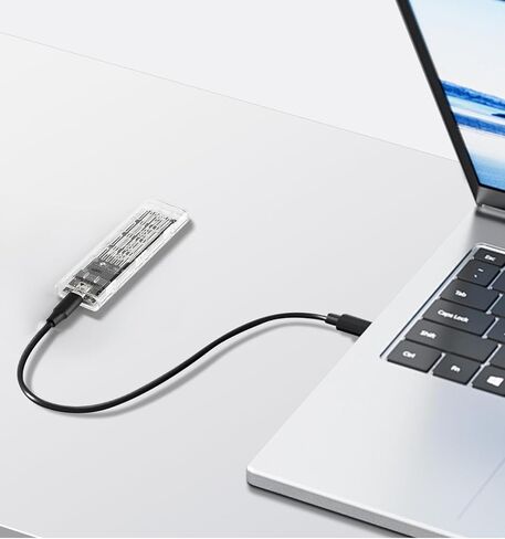 M.2 SATA SSD Enclosure Adapter,USB3.1 Gen1 5Gbps Type-C to SATA NGFF Based M.2 Solid State Drive Adapter Reader,Support B&M Key Clear in Saudi Arabia