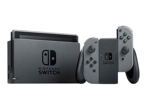 Nintendo Switch Bundle (7 items): 32GB Console Gray Joy-con, 128GB Micro SD, Joy-Con (L/R)-Neon Red/Neon Blue, Game Disc Super Mario Odyssey, and Type C Cable in Saudi Arabia