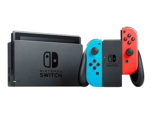 Nintendo Switch Bundle (6 items): 32GB Console Neon Red Blue Joy-con, Game Disc Super Mario Odyssey, Extra Pair of Joy-con Red and Blue,128GB Micro SD Card, Type C Cable, HDMI Cable in Saudi Arabia