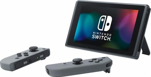 Nintendo Switch Bundle (7 items): 32GB Console Gray Joy-con, 128GB Micro SD, Joy-Con (L/R)-Neon Red/Neon Blue, Splatoon 2 Game Disc, Type C Cable, Wall Charger in Saudi Arabia