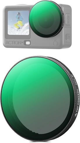طقم فلتر K&F CONCEPT ND متوافق مع DJI Osmo Action 6، ND8 ND16 ND32 ND64 4 عبوات من فلاتر الزجاج البصري للتحكم في التعرض للضوء مع طلاء متعدد الطبقات in Kuwait