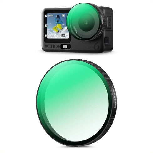 طقم فلتر K&F CONCEPT ND متوافق مع DJI Osmo Action 6، ND8 ND16 ND32 ND64 4 عبوات من فلاتر الزجاج البصري للتحكم في التعرض للضوء مع طلاء متعدد الطبقات in Kuwait