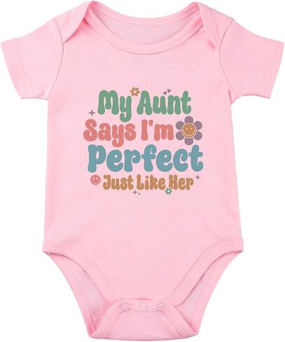 My Aunt Says I'm Perfect Baby Bodysuit Auntie Baby Clothes Girl I Love My Auntie Babies Bodysuit in Kuwait
