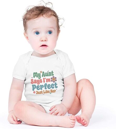 My Aunt Says I'm Perfect Baby Bodysuit Auntie Baby Clothes Girl I Love My Auntie Babies Bodysuit in Saudi Arabia