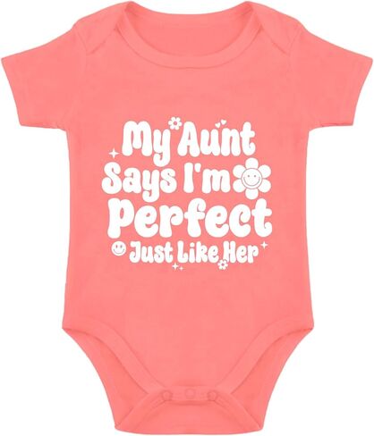 My Aunt Says I'm Perfect Baby Bodysuit Auntie Baby Clothes Girl I Love My Auntie Babies Bodysuit in Saudi Arabia