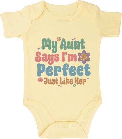 My Aunt Says I'm Perfect Baby Bodysuit Auntie Baby Clothes Girl I Love My Auntie Babies Bodysuit in Saudi Arabia