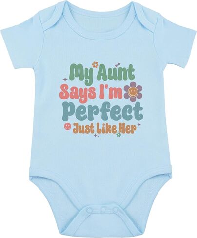 My Aunt Says I'm Perfect Baby Bodysuit Auntie Baby Clothes Girl I Love My Auntie Babies Bodysuit in Saudi Arabia