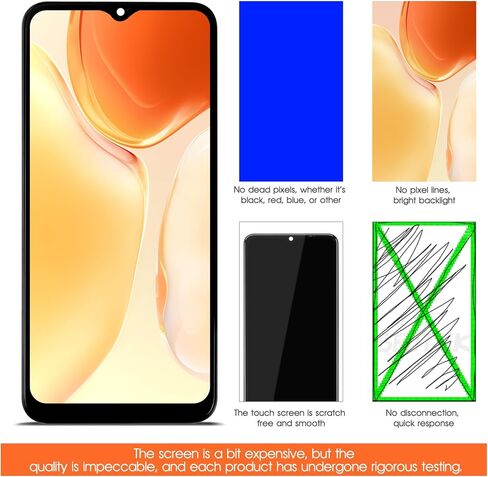 لشاشة Samsung Galaxy A03 البديلة لشاشة Samsung A03 LCD SM-A035F/DS SM-A035M SM-A035F LCD محول الأرقام شاشة تعمل باللمس مجموعة إصلاح مجموعات مع الإطار in Kuwait