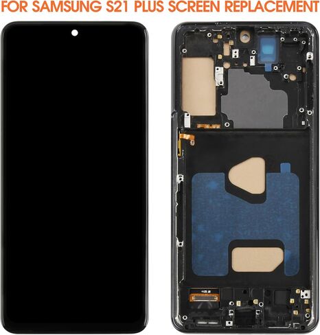 شاشة TFT بديلة لشاشة Samsung Galaxy S21 Plus S21 Plus 5G LCD SM-G996W SM-G996U LCD محول رقمي شاشة تعمل باللمس باللون الأسود مع إطار (الحجم الأصلي، بدون بصمة إصبع) in Kuwait
