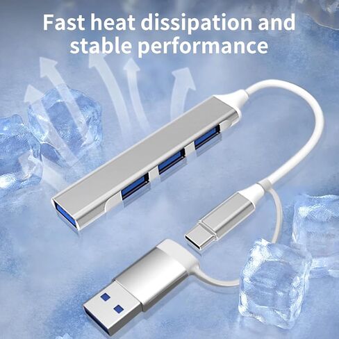 USB 3.0 Hub,4-Port USB Hub USB Splitter USB Expander for Laptop, Flash Drive, HDD, Console, Printer, Camera,Keyborad, Mouse(Not for Charging) in Saudi Arabia