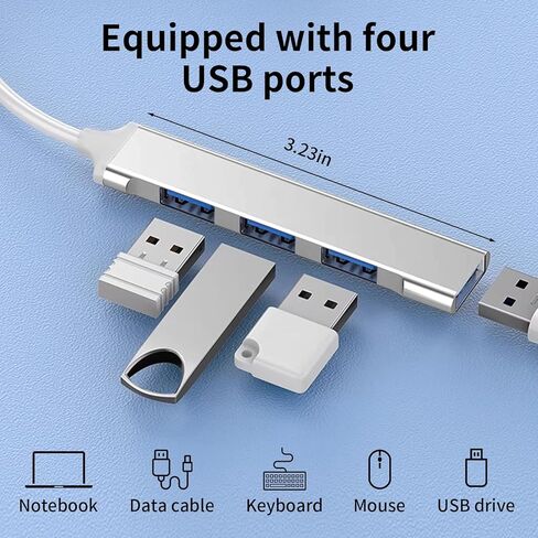 USB 3.0 Hub,4-Port USB Hub USB Splitter USB Expander for Laptop, Flash Drive, HDD, Console, Printer, Camera,Keyborad, Mouse(Not for Charging) in Saudi Arabia
