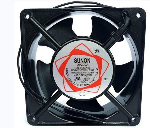 DP200A P/N2123XSL 120x120x38mm 220/240V 0.14A 2600/2900RPM 2.58/3.15CFM 12CM 2-Wire Cooling Fan in Kuwait