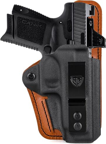 حافظة TP9 Elite SC مع وسادة إسفنجية مريحة، IWB Kydex وحافظة جلدية هجينة لمسدس Canik TP9 Elite SC داخل حزام الخصر المخفي - قطع بصري بنقطة حمراء in Kuwait