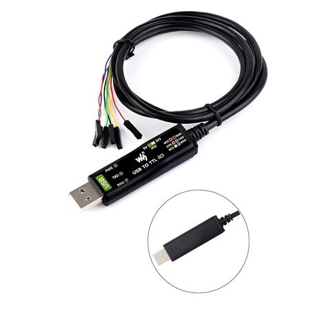 كابل تسلسلي USB إلى TTL (C) ذو 6 دبابيس، شريحة FT232RNL الأصلية مع التحكم في تدفق الأجهزة، محول مستوى الجهد 3.3 فولت/5 فولت USB إلى محول تسلسلي TTL يدعم Win7/8/8.1/10/11، Mac، Linux، Android in Saudi Arabia